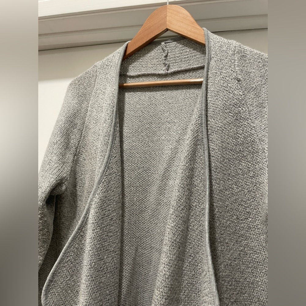 Open Front Sweater In Grey - Picture 3 of 5